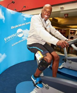 Olympic gold sprinter finds relief for arthritic knee