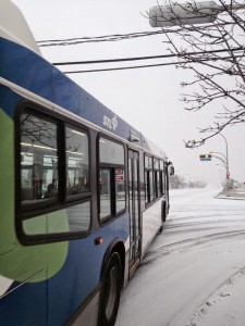 Bus drivers strand commuters during snowfall